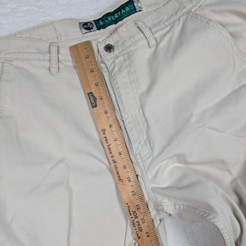 Vintage Levi's Silvertab Cargo Pants Mens 36x34 Khaki Baggy Wide Leg Skater‎ Y2K